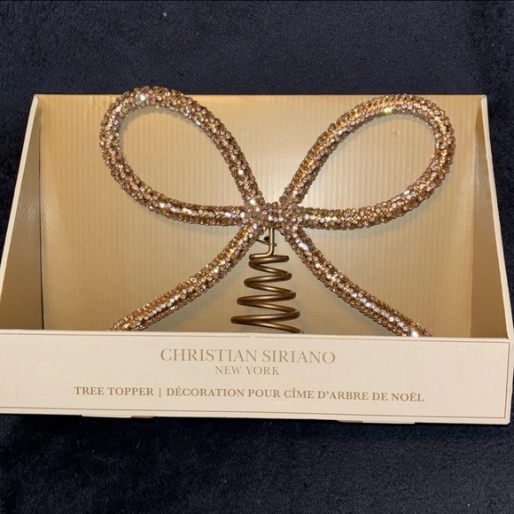 Christian Siriano Viral Gold Bow Tree Topper - Picture 1 of 2